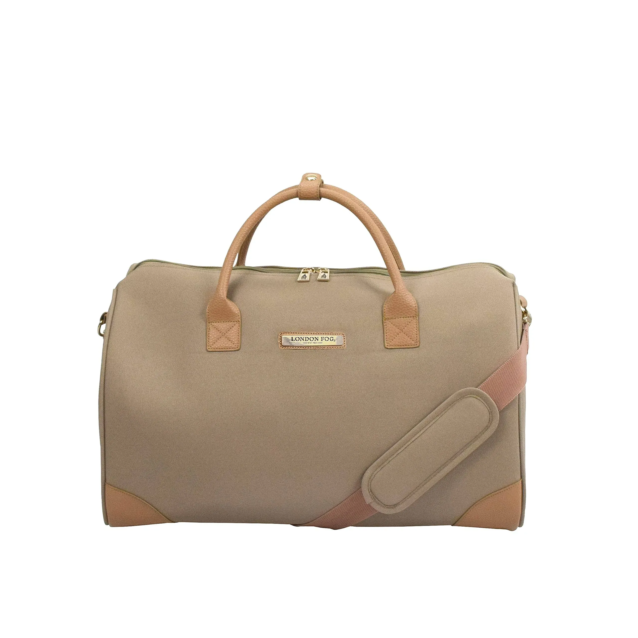 London Fog Chelsea 20" Large Satchel - Champagne with Sand