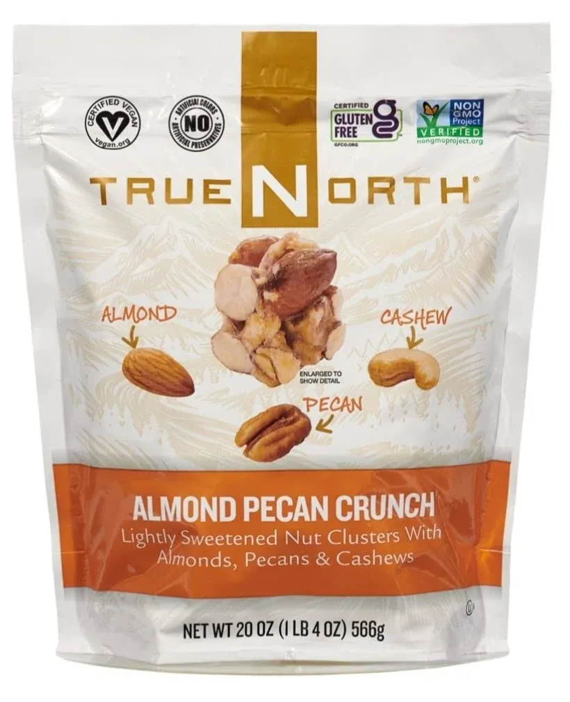 TrueNorth Almond Pecan Cashew Clusters Net WT 20 oz (566g) (Pack of 2)