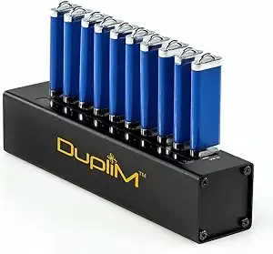 DupliM 1 to 10 Mini USB 3.0 Flash Drive Duplicator Cloner Burner Computer Connected for MAC and PC