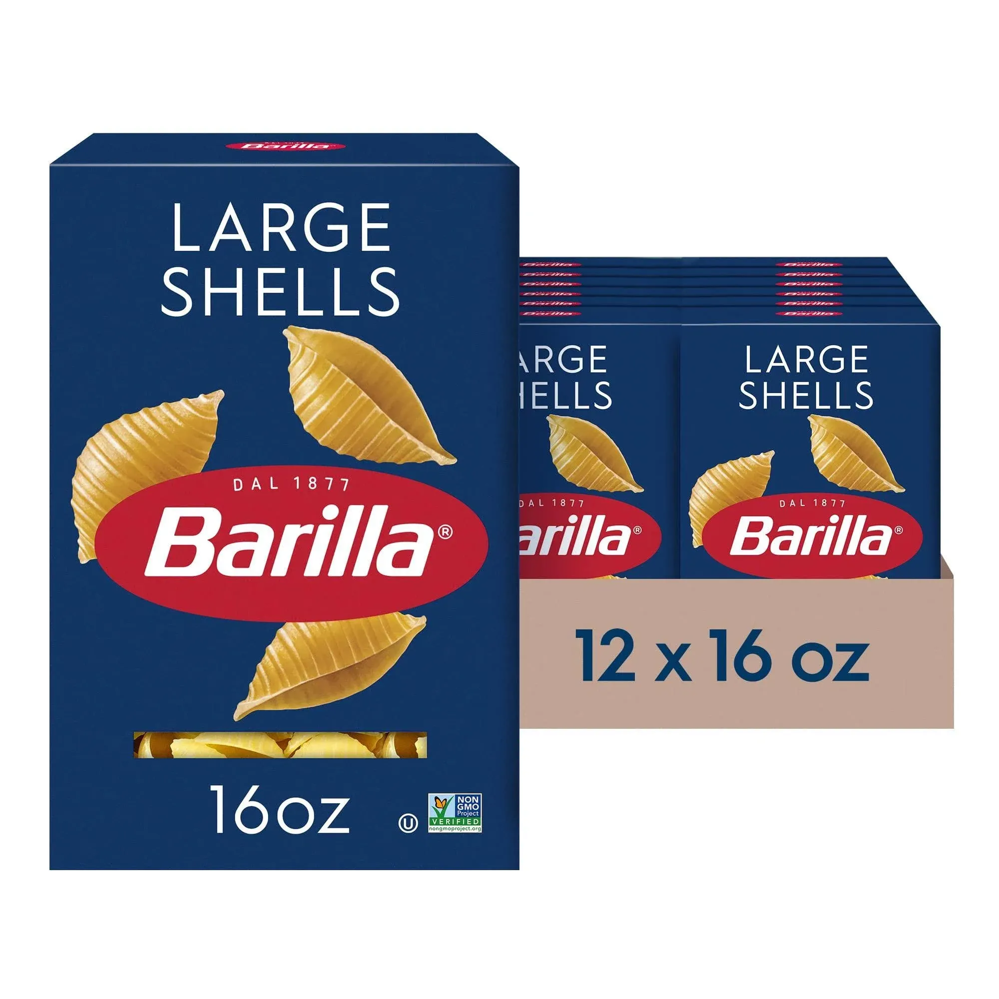 Barilla Large Shells Pasta, 16 Ounce -- 12 per case.