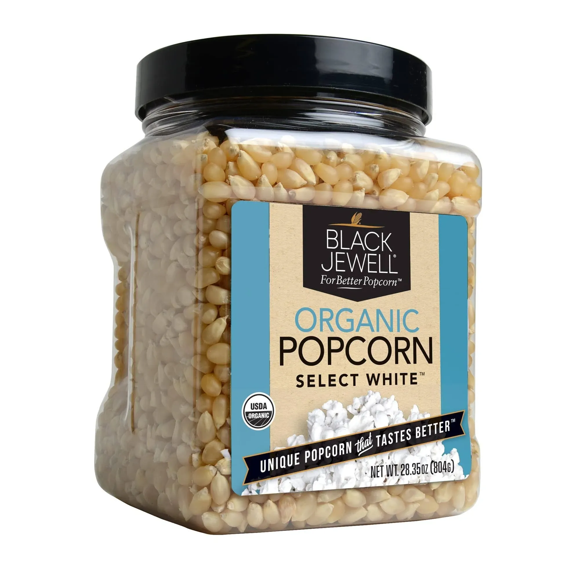 Black Jewell Organic Popcorn, Organic Select White, 28.35oz Pack of 1