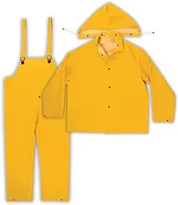 Custom Leathercraft mens Bib overalls and coveralls workwear apparel, Yellow, Large US