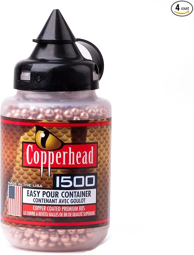 Crosman 737 Copperhead BB's 1500 Count, 4 Pack of 1500