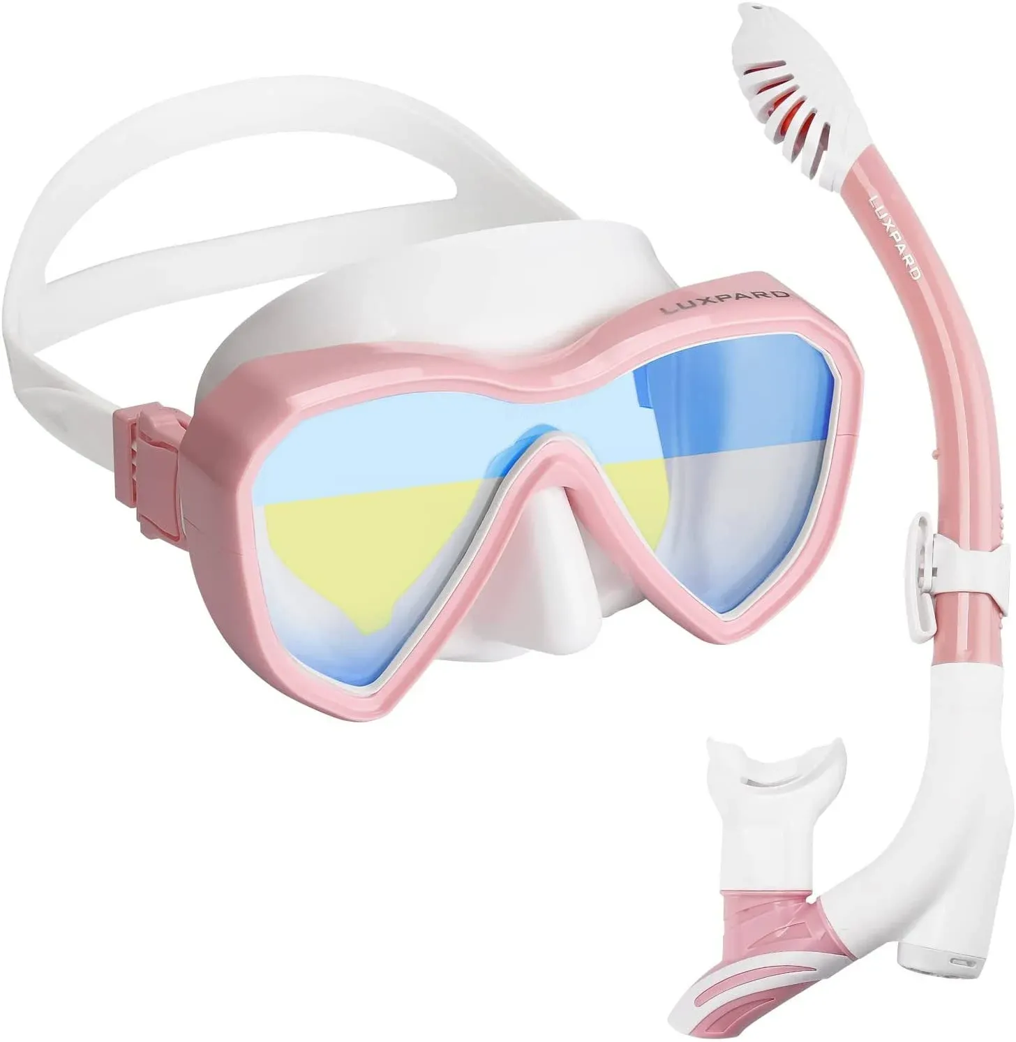 LUXPARD Snorkel Set, Anti-Fog Panoramic View Snorkel Mask and Anti-leak Dry ...