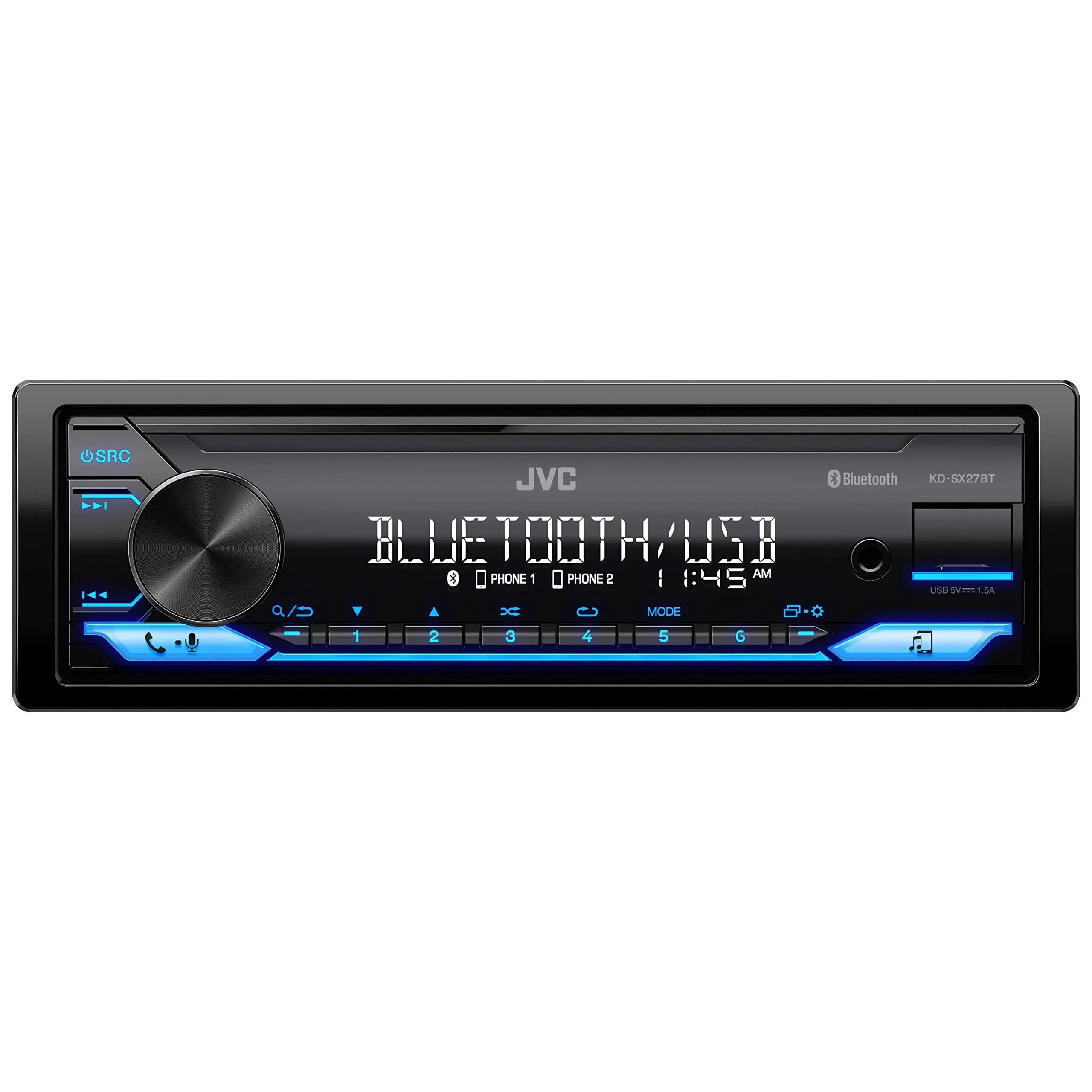 JVC KD-SX27BT Bluetooth Car Stereo with USB Port – AM/FM Radio, MP3 Player, High ...