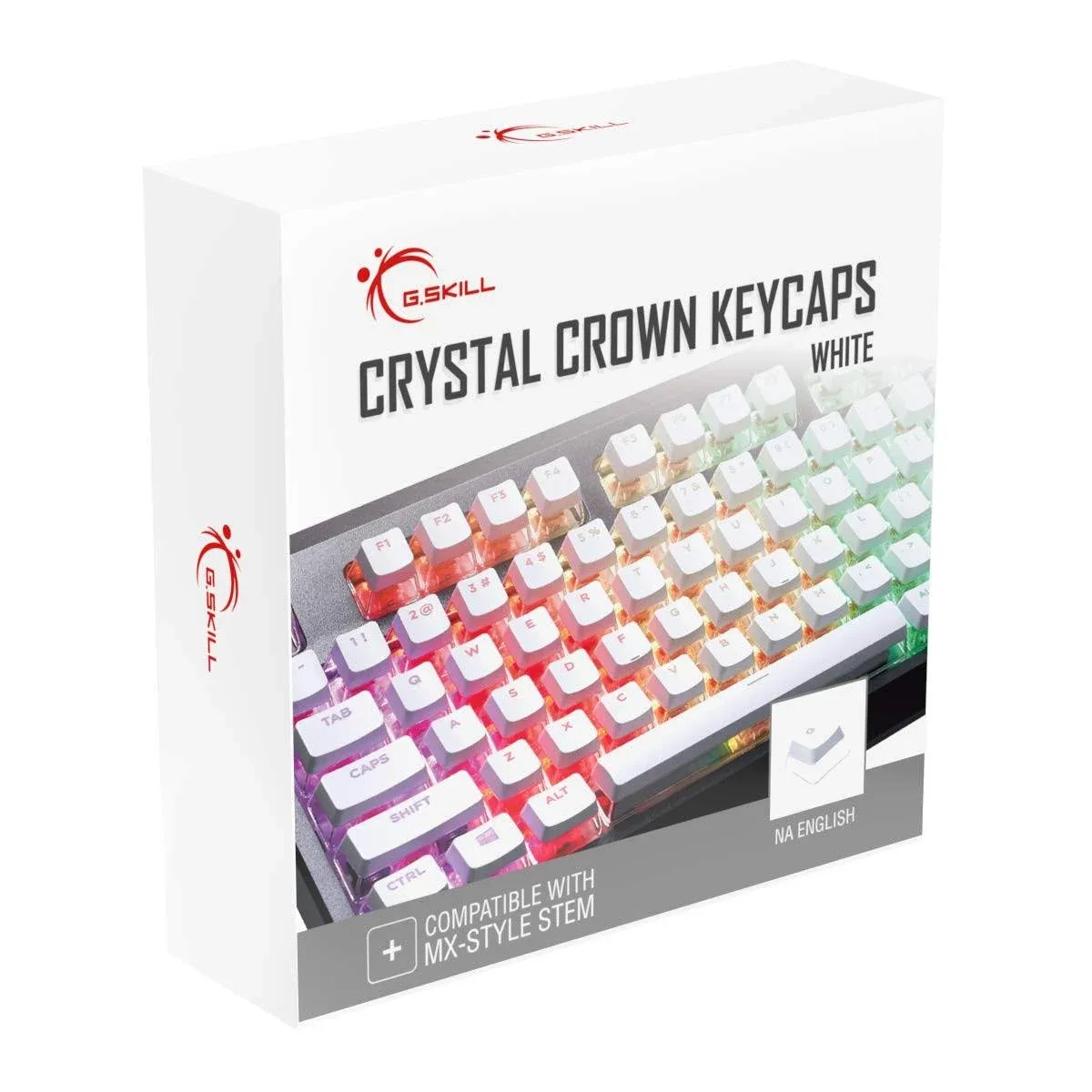 G.SKILL Crystal Crown Keycaps - Keycap Set with Transparent Layer for Mechanical