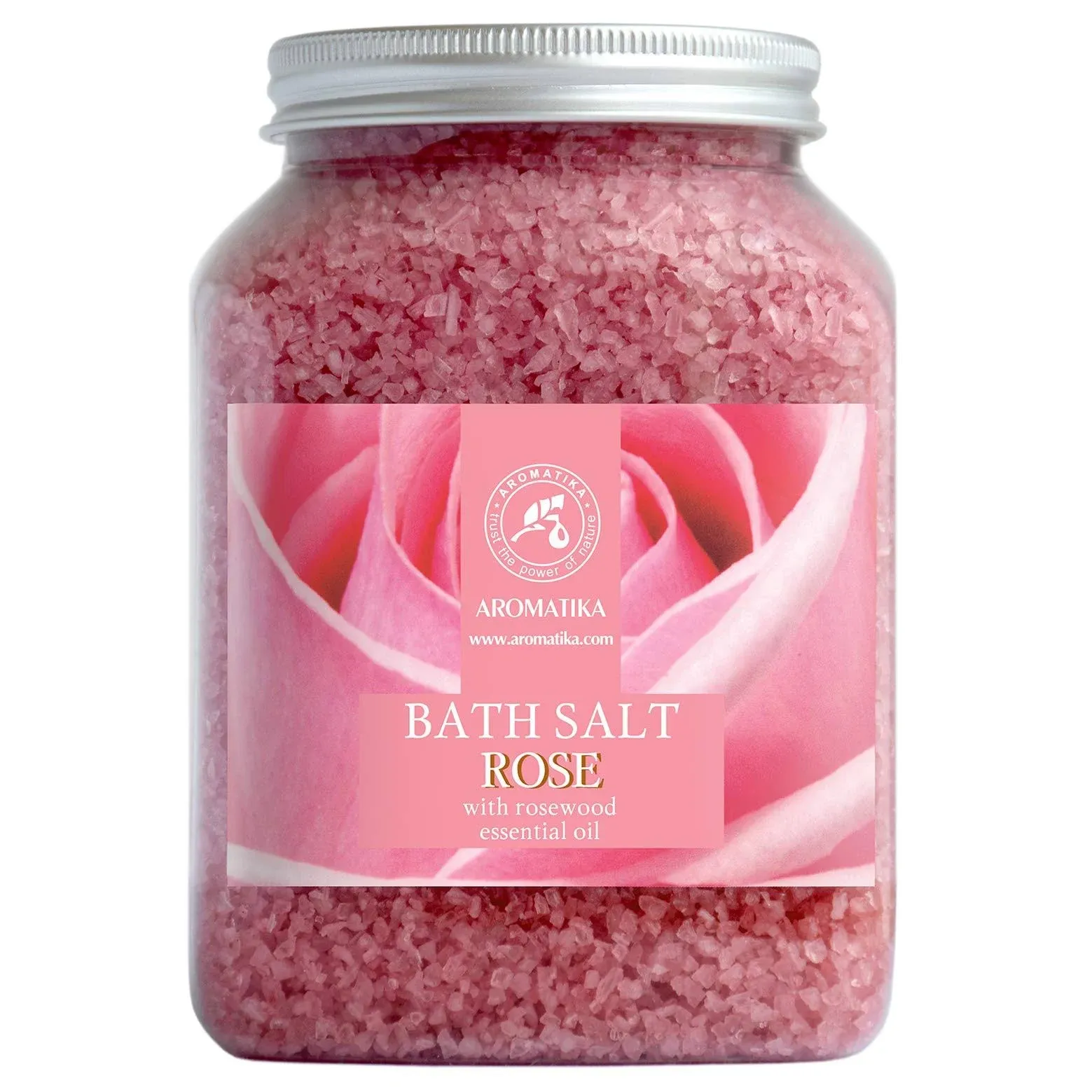 Rose Bath Salts 46 Oz - Natural Rosewood Oil &amp; Rose Extract - Best for Relaxing 