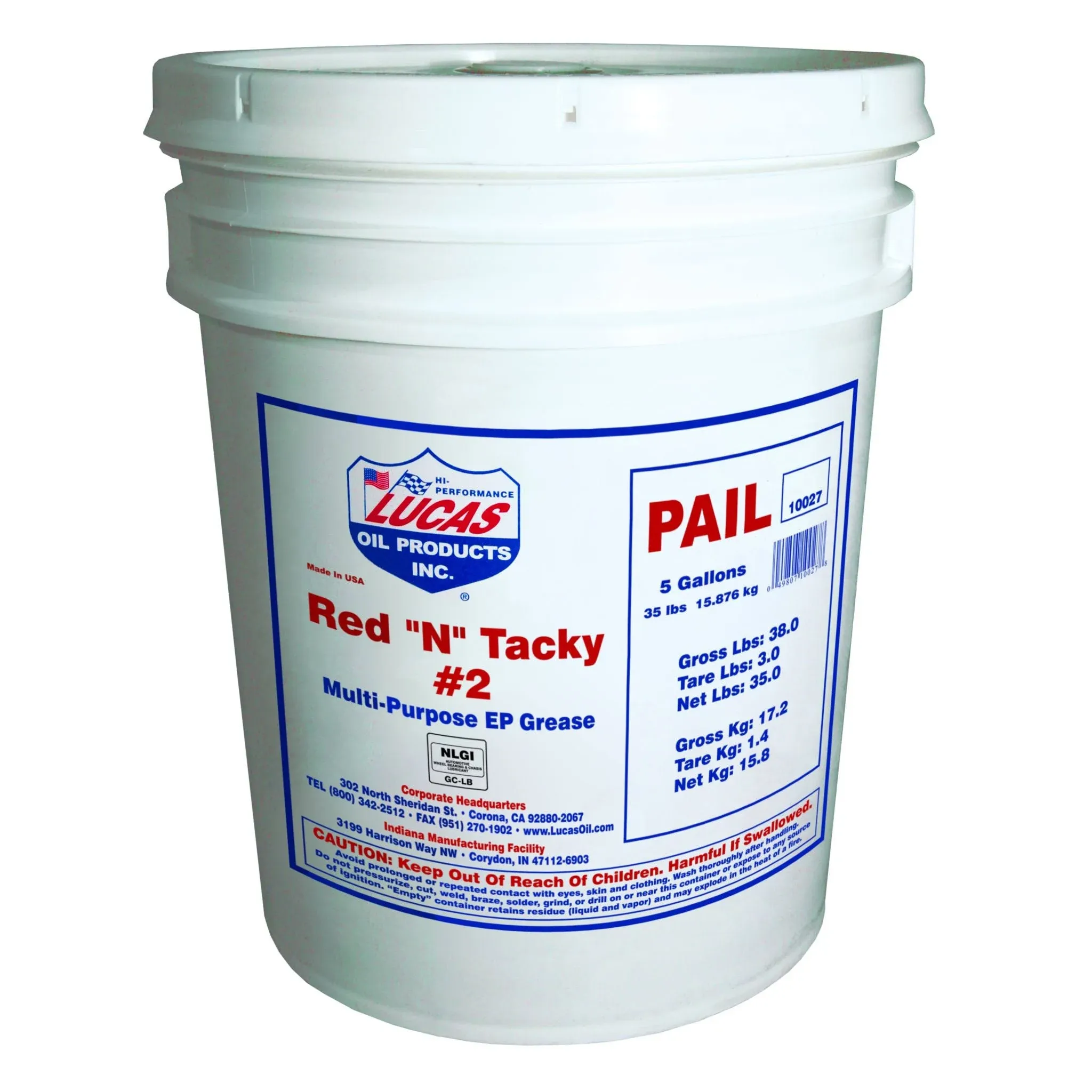 Lucas Oil 10027 Red N Tacky Grease 35lb