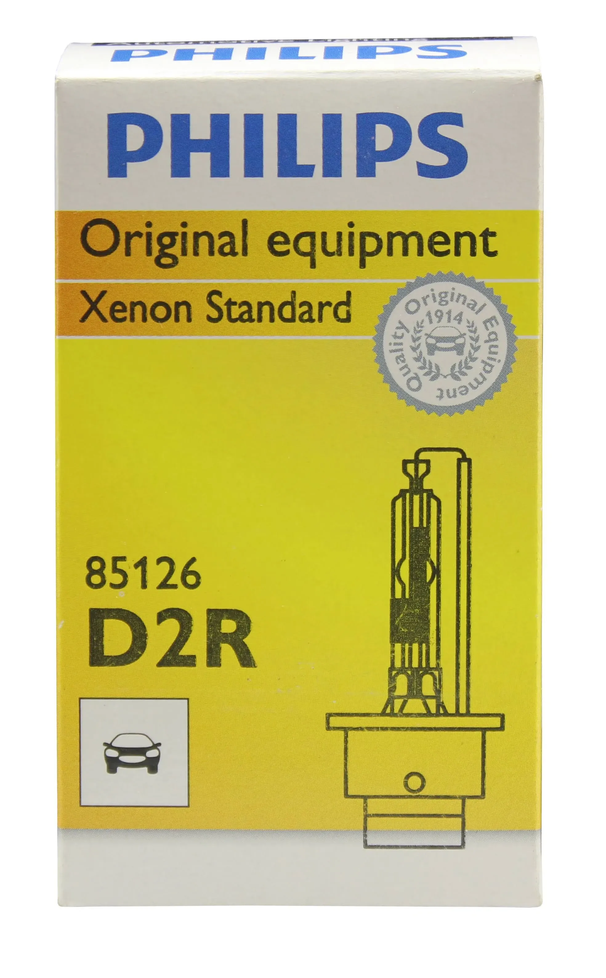 Philips D2R Standard Authentic Xenon HID Headlight Bulb, 1 Pack