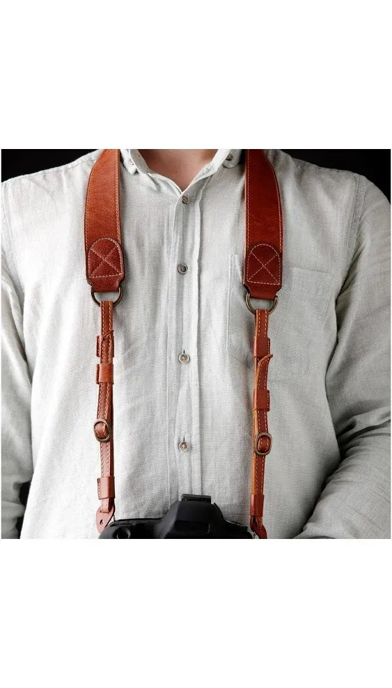 MegaGear SLR, DSLR Sierra Series Genuine Leather Camera Shoulder or Neck Strap