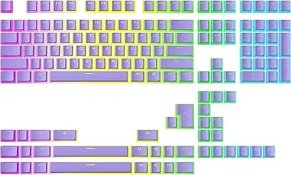 Ranked Pudding V2 PBT Keycaps | 145 Double Shot Translucent ANSI US & ISO Layout ...