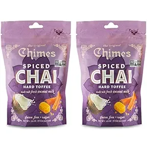 Chimes Coconut Spiced Chai Hard Toffee Candy (Pack of 2)