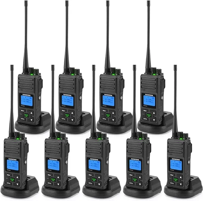 5W High Power Two Way Radio,samcom FPCN30A Walkie Talkies for Adults Long Range Radios with Headphones,handheld Programmable UHF 2-Way Radio Recharge