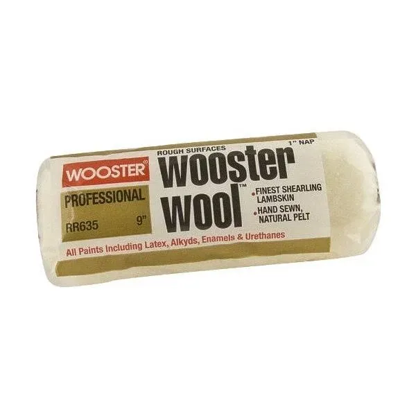 Wooster RR635-9 Wool 1" Roller Cover, 9-Inch