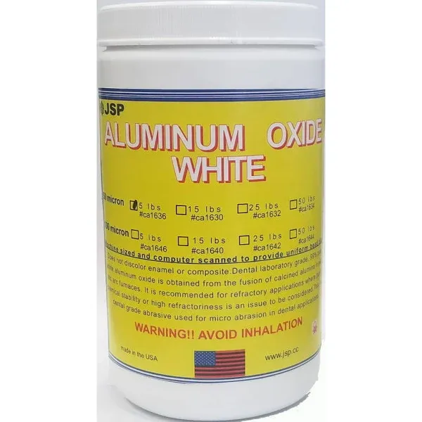 JSP ca1636 Aluminium Oxide, 5 lbs White 50 Micro