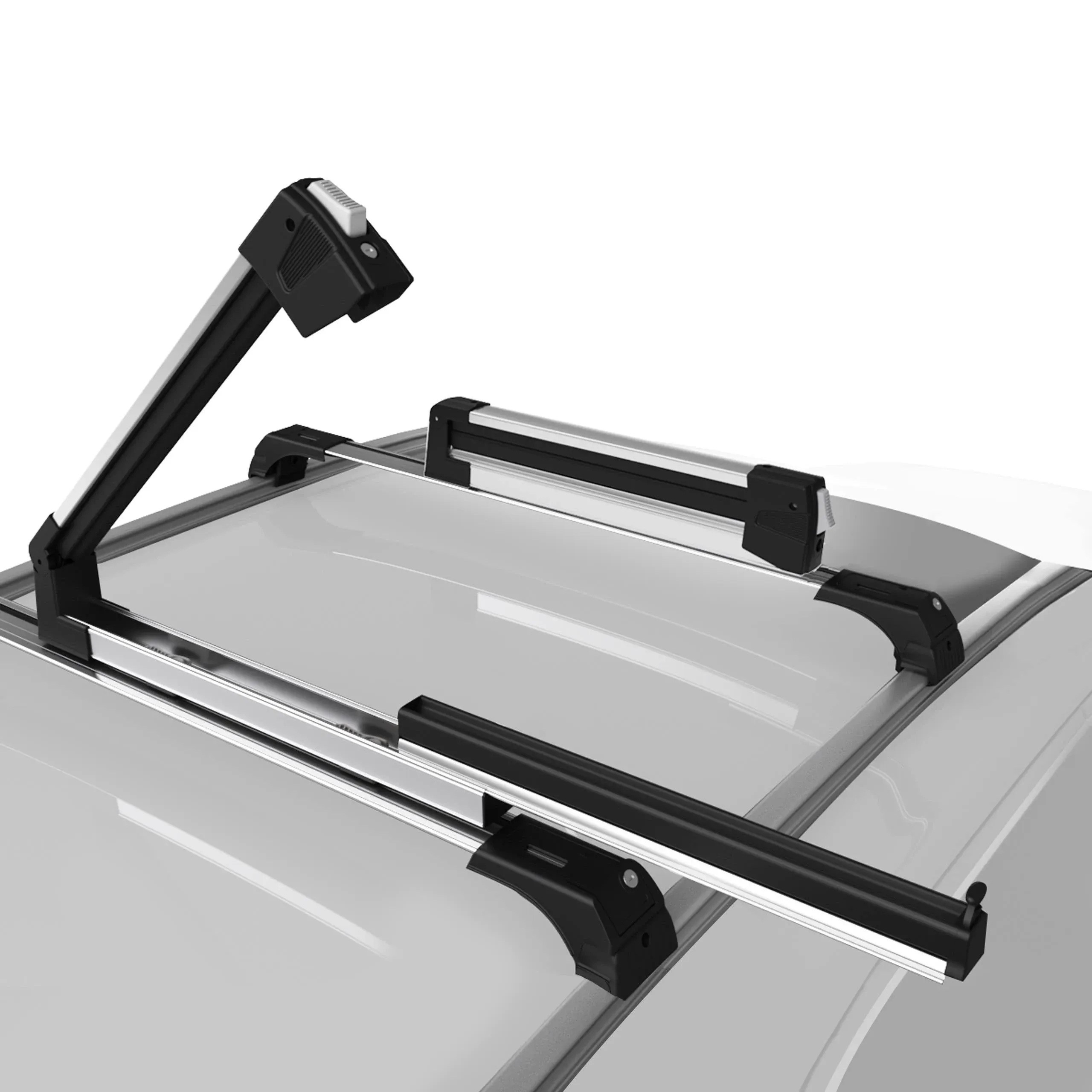 Erkul 35 inch Ski Rack for Car Roof Universal Ski & Snowboard Car Racks with Anti-Theft Lock and Extension with Sliding Rail