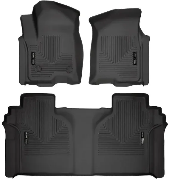 Husky Liners 94021 Weatherbeater Front And 2nd Seat Floor Liners 19-20 Chevrolet Silverado/GMC Sierra 1500/2500 HD/3500 HD Crew Cab Black