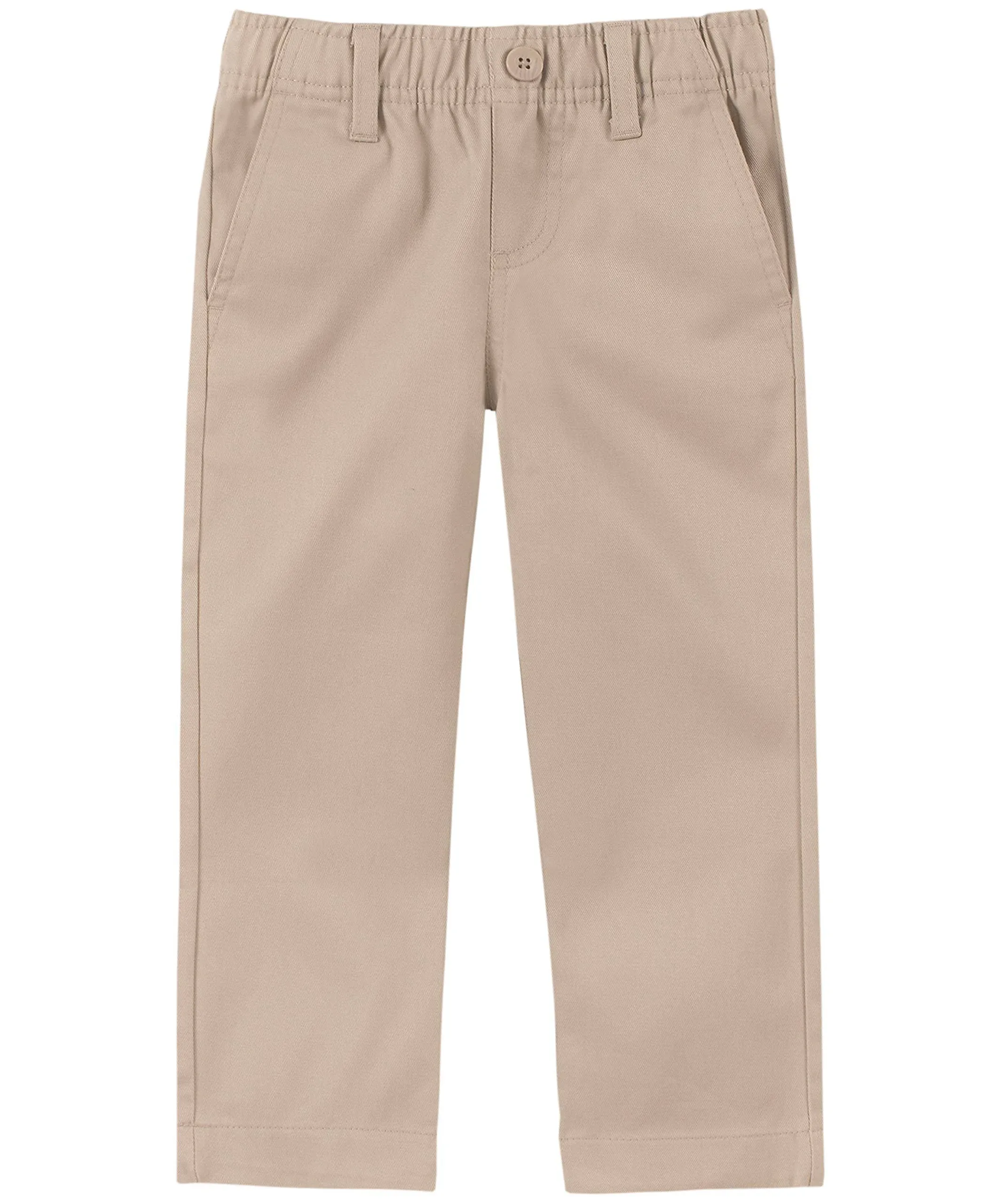 IZOD Boys' School Uniform Twill Pants, Flat Front & Comfortable Waistband with 5 Pockets