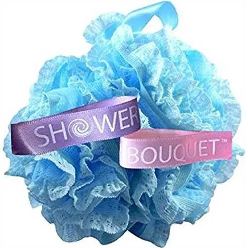 Loofah-Bath-Sponge Lace-Mesh-Set 2-Scrubs-in-1 by Shower Bouquet Large Full 60g ...