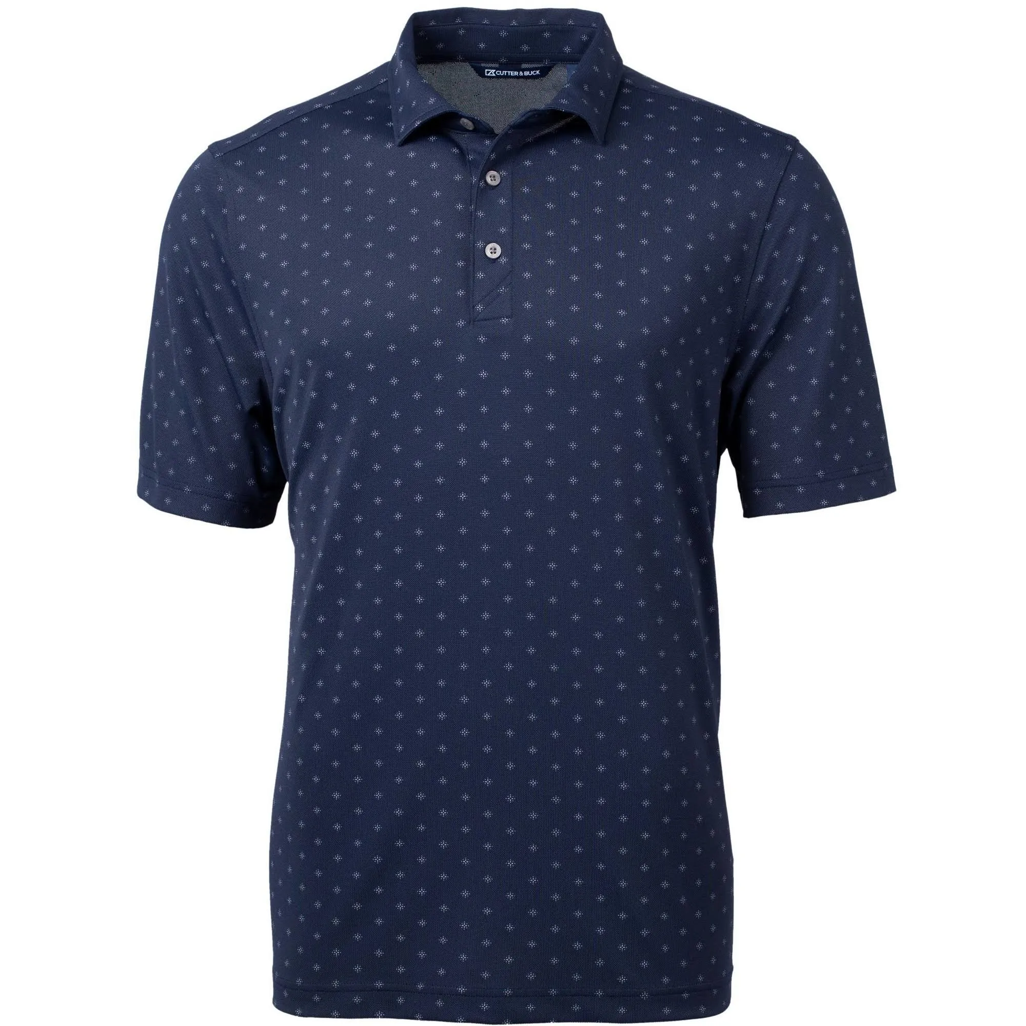 Cutter & Buck Men's Short Sleeve Virtue Eco Pique Tile Print Polo Shirt