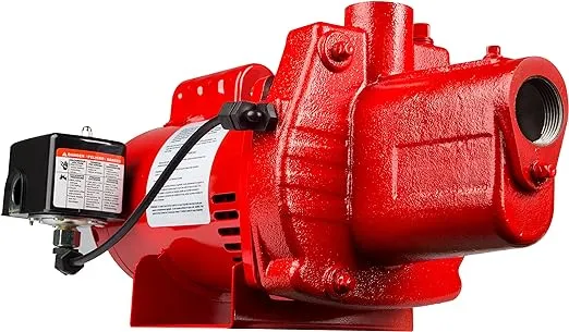 Red Lion RJS-50-PREM 1/2 HP, 12 GPM, 115/230 Volt, Premium Cast Iron Shallow Well Jet Pump, Red, 602206