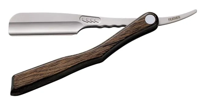 Feather Artist Club SS Wood Folding Straight Razor