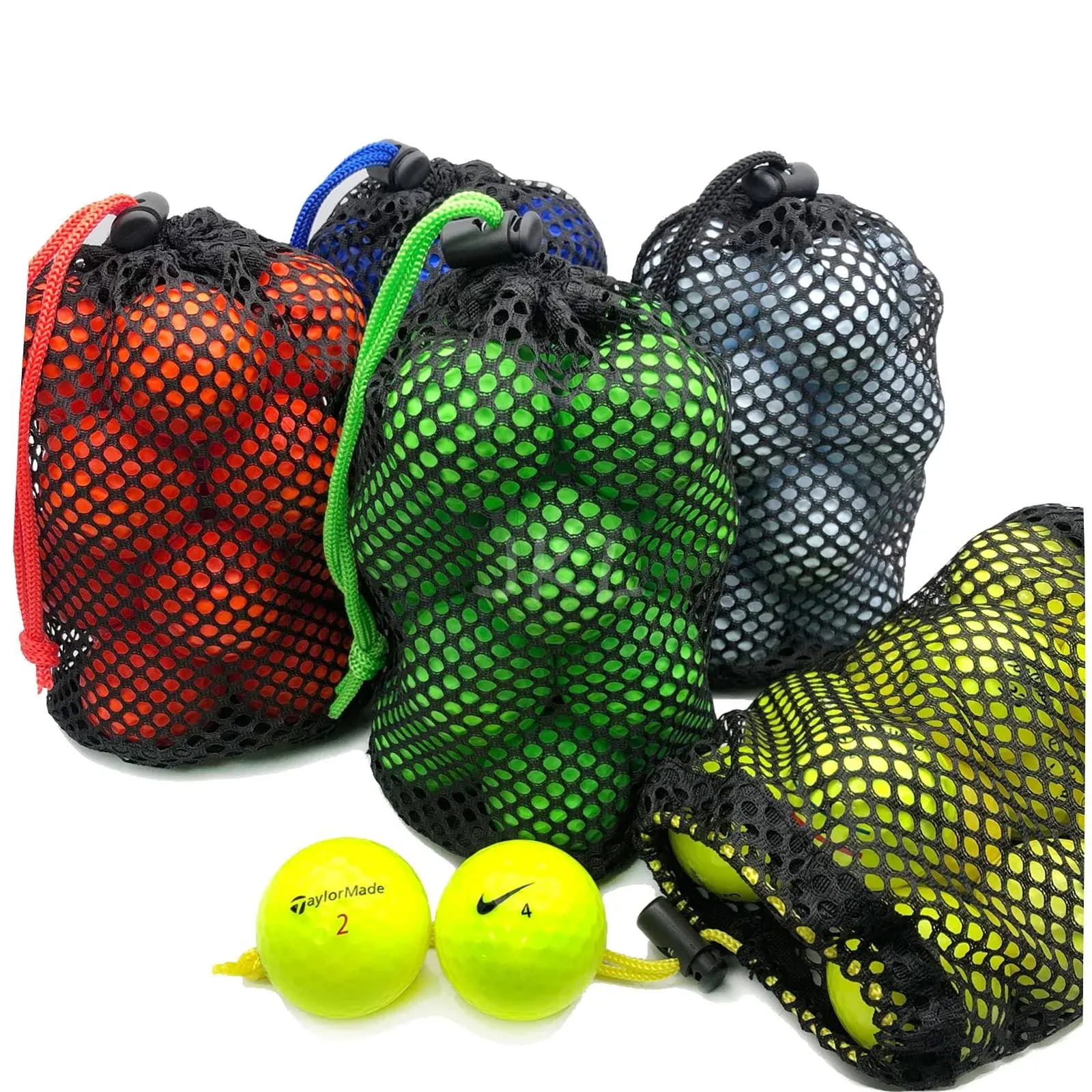 JKL 5 Pack Small Golf Ball Bags, Golf Mesh Bags,Sports Net Bag, Round Storage Bag ...