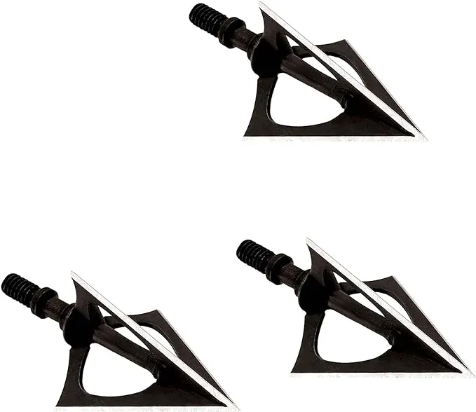 New Archery Products NAP Hellrazor Bow Big Game Hunting Solid Steel Fixed Blade 3 Pieces Broadhead Set