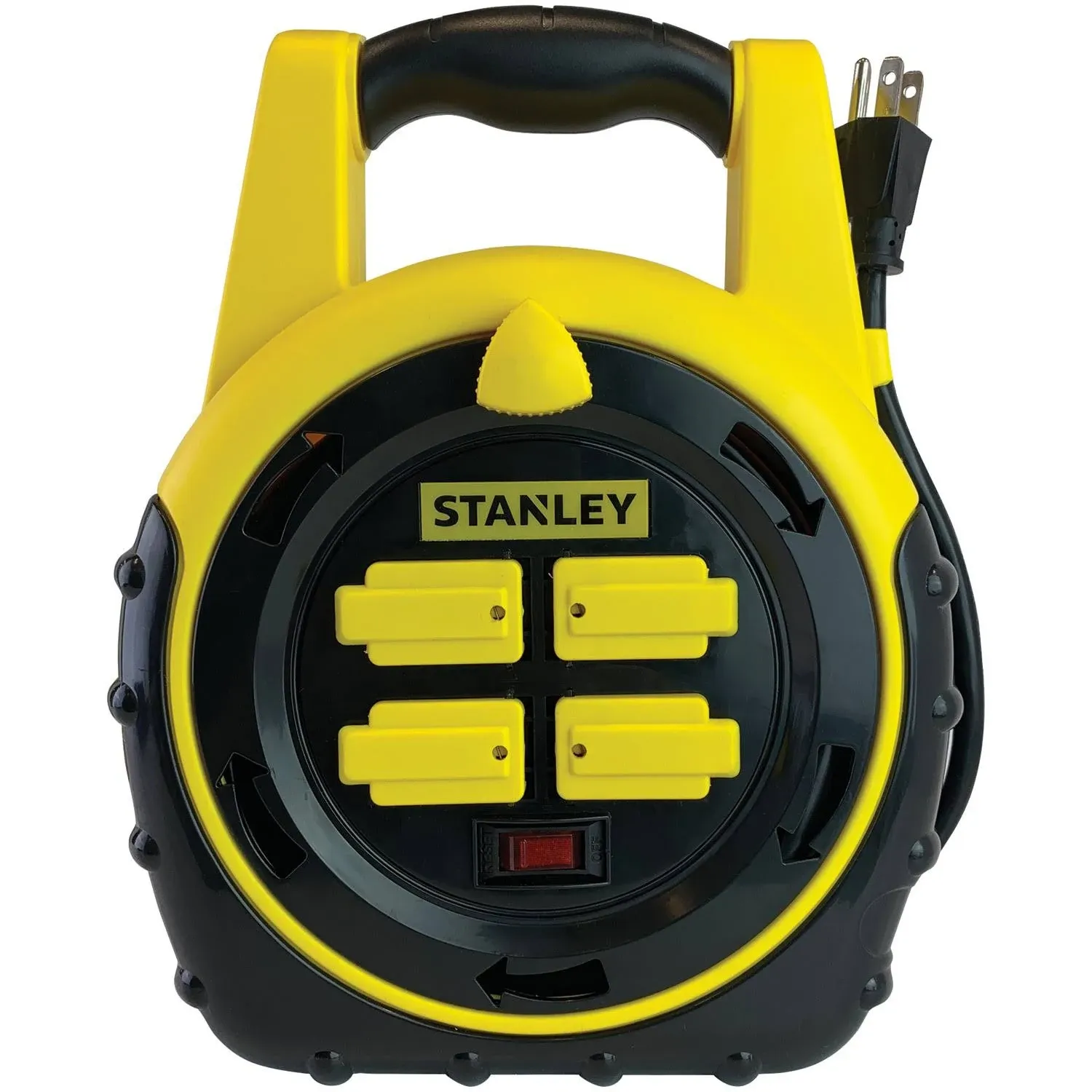 Stanley 33959 ShopMax Power Hub 20-Feet 4-Outlet Cord Reel , Yellow