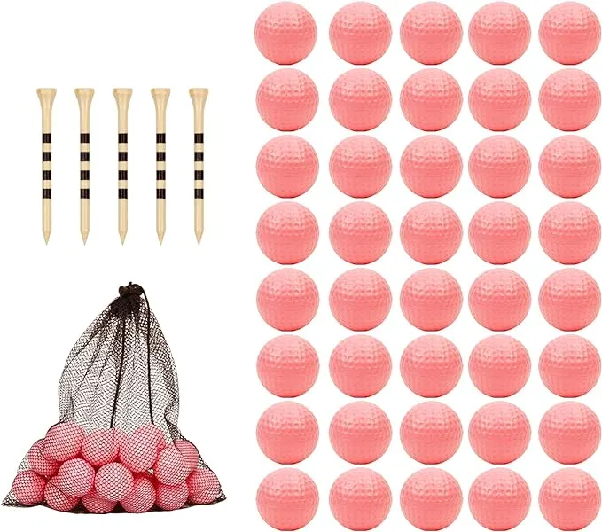 40 Pack Foam Golf Practice Balls - Realistic Feel and Limited Flight Training Balls for Indoor or Outdoor