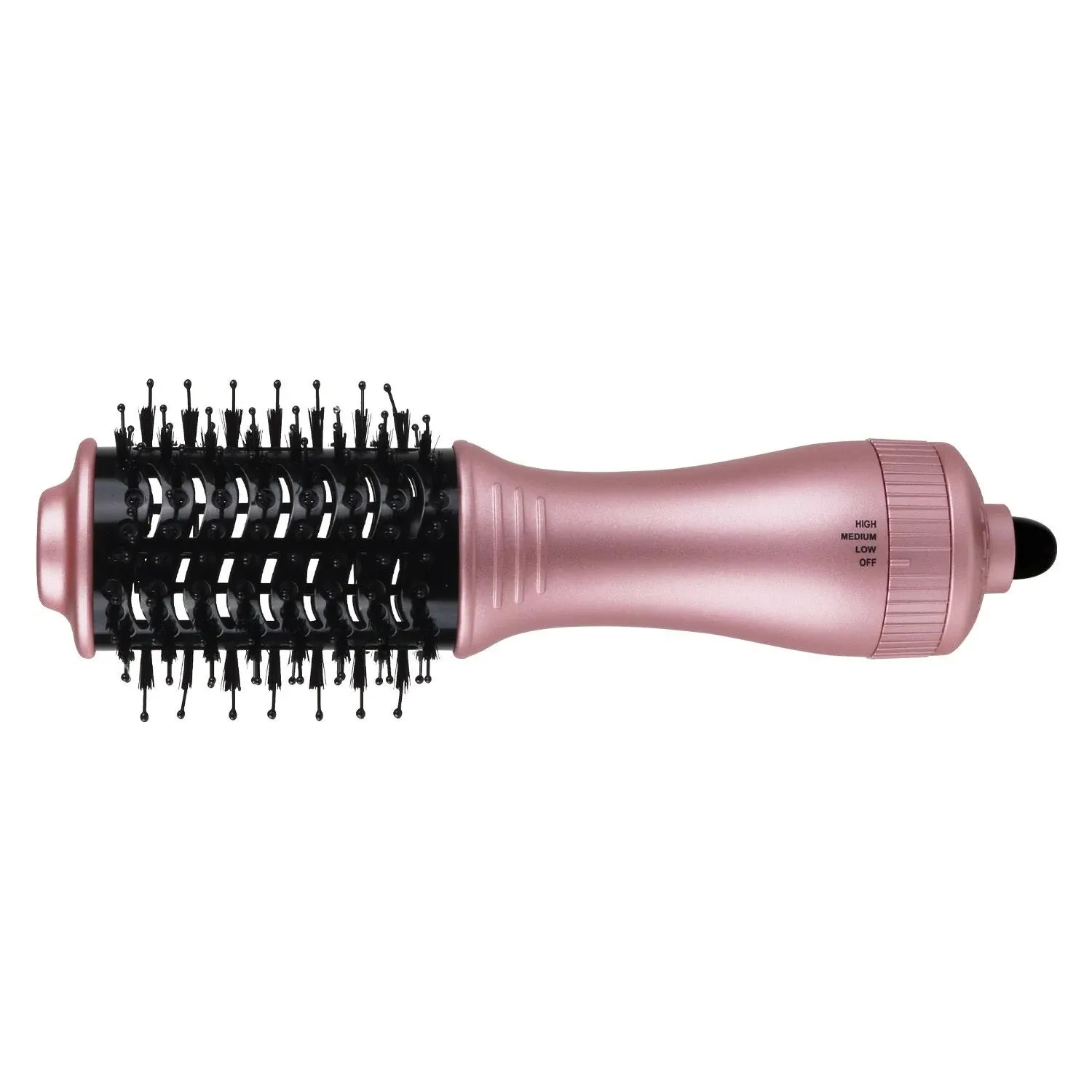 Aria Beauty Mini Blowdry Brush, Rose Gold, 3 Adjustable Heat/Speed Settings, 110 Volts, 600W Motor, Tourmaline Barrel