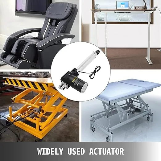 Happybuy 16 Inch Stroke Electric Actuators DC 12V with Mounting Bracket Heavy Duty 6000N/1320LB Actuators for Recliner TV Table Lift Massage Bed Electric Sofa