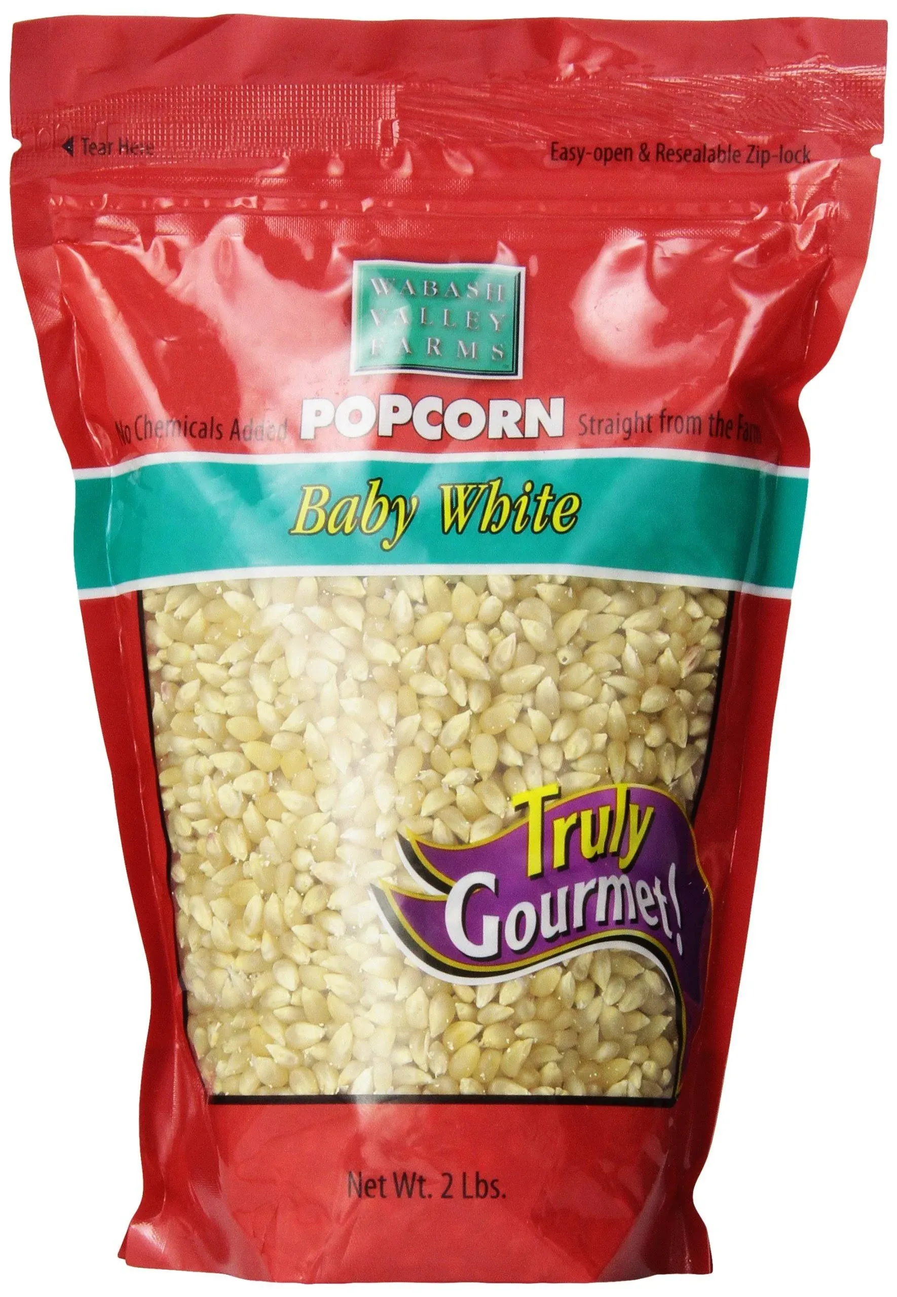 Wabash Valley Farms Popcorn Kernels - Hull-Less Baby White Popcorn Kernels Go...