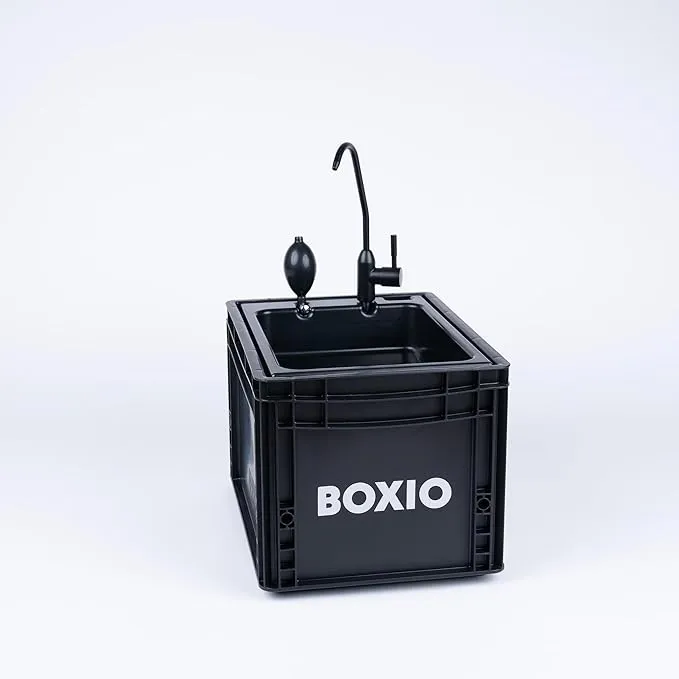 BOXIO - Wash: Portable Sink - Convenient Camping Sink Solution! Compact with Unique Design, Separate Canister, Lightweight Mobile Sink for Garden