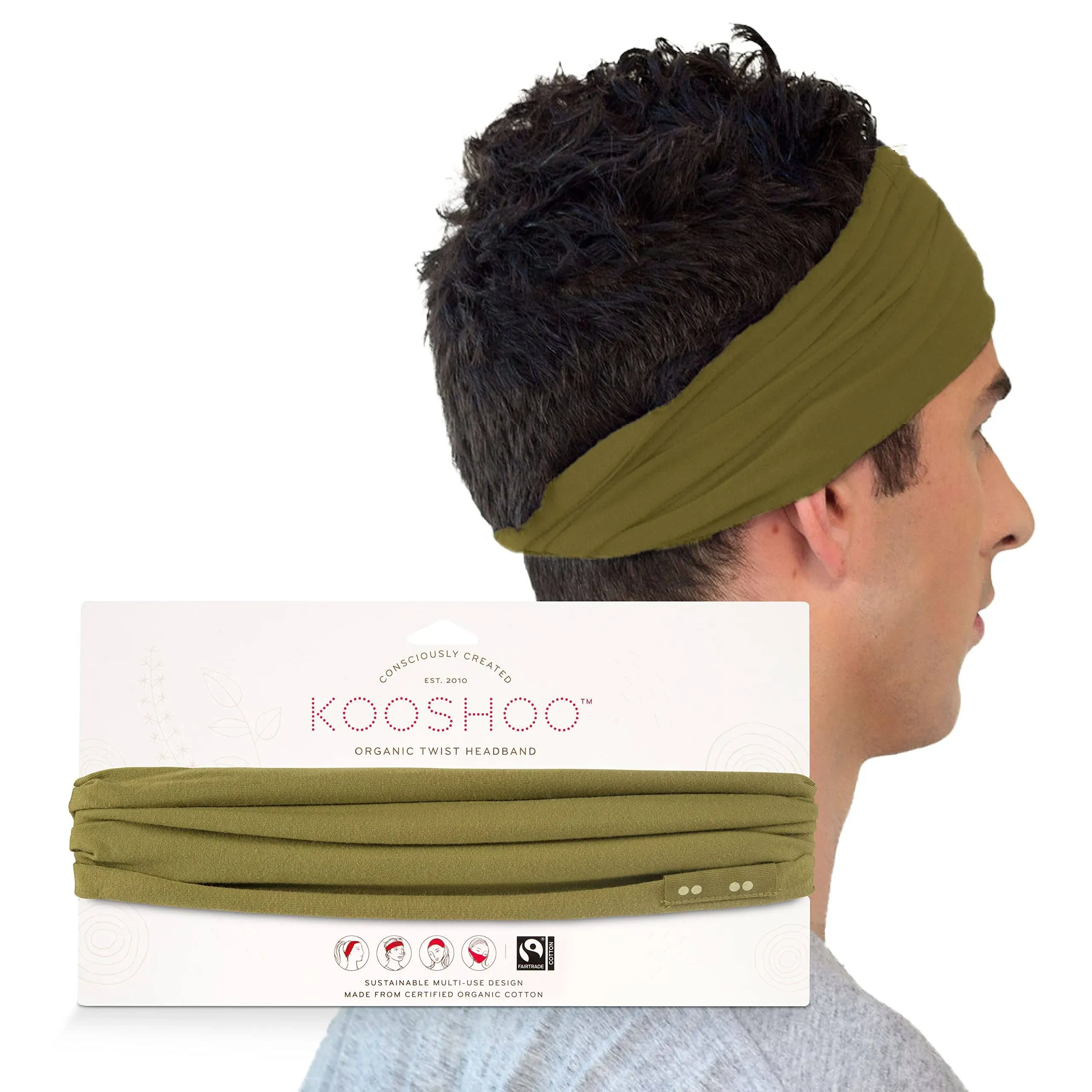 Head-Band for Men and Women - Durable, Plant-Based Hair Accessory - Versatile Sports Sweatband - Elastic Thick Sweat Band for Women & Men - Great for Running, Yoga, Exercise, etc