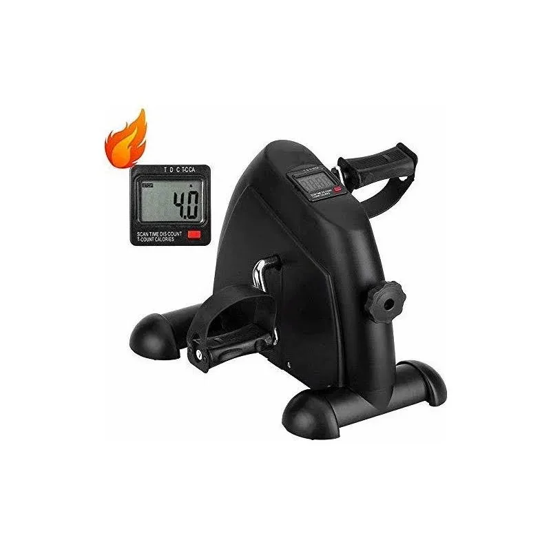 Mini Exercise Bike, AGM Under Desk Bike Pedal Exerciser Foot Cycle Arm & Leg Pedal Exerciser with LCD Screen Displays