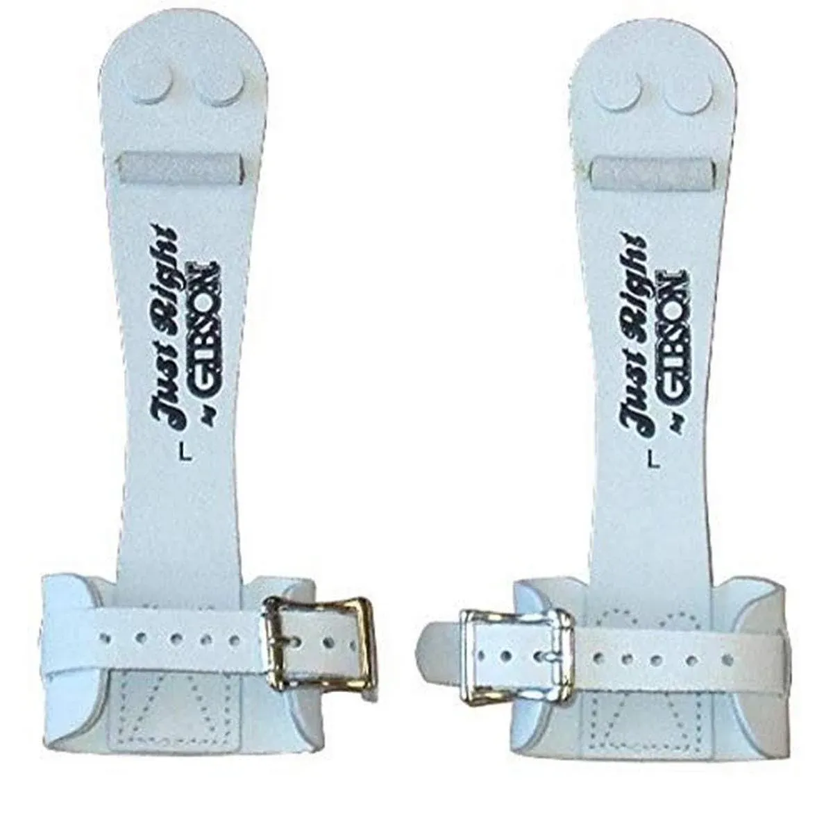 Gibson Athletic Single Buckle Just Right Uneven Bar Grips Medium White