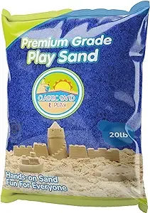 Classic Sand and Play Blue Colored Play Sand, 20 lb. Bag, Natural and Non-Toxic, Fun Wet and Dry Indoor and Outdoor, Sandbox, Therapy, and Table Use, Building, Stimulate Sensory Needs