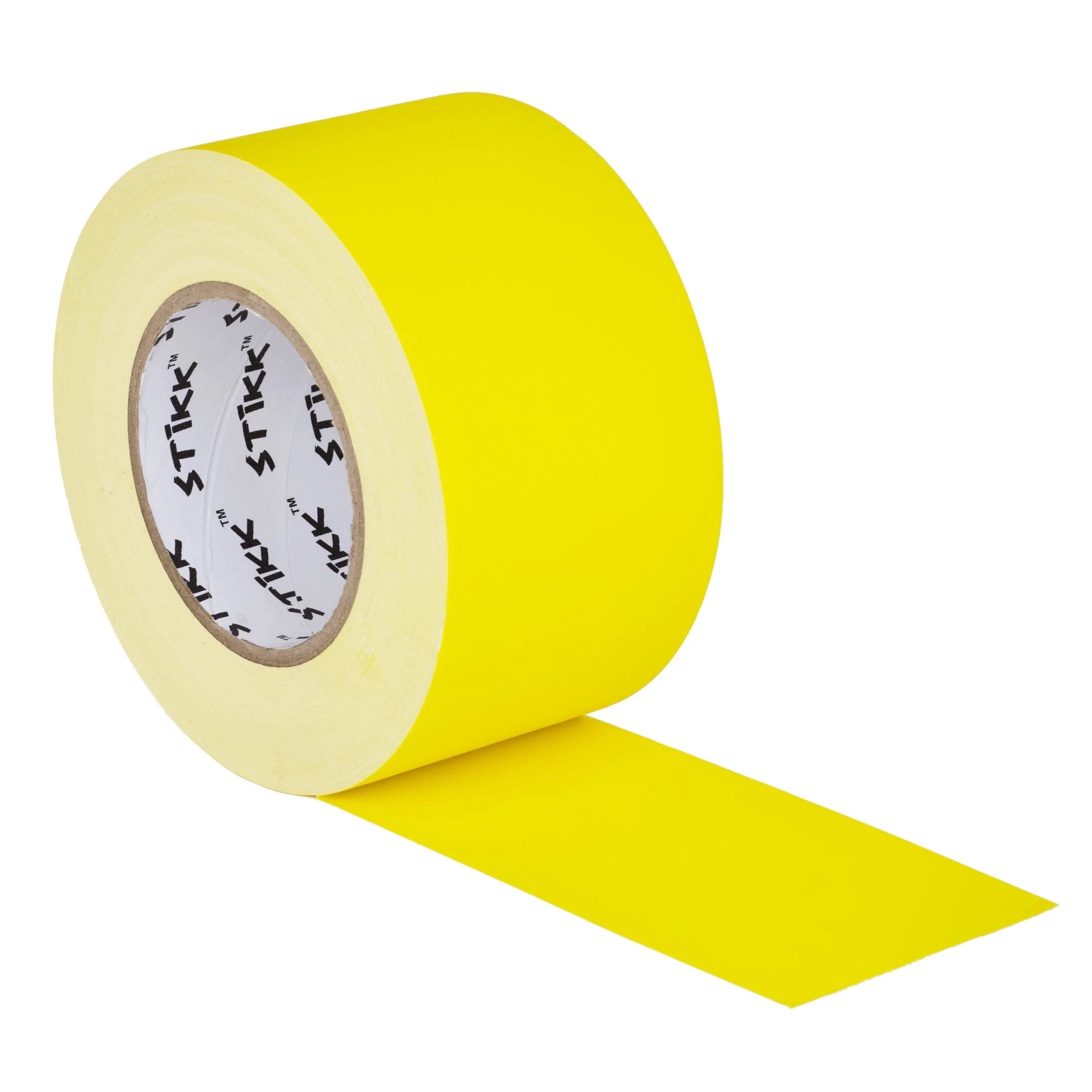 3 inch x 60 Yard 72mm x 55 M 11 Mil Stikk Yellow Gaffers Tape No Residue Cloth Matte