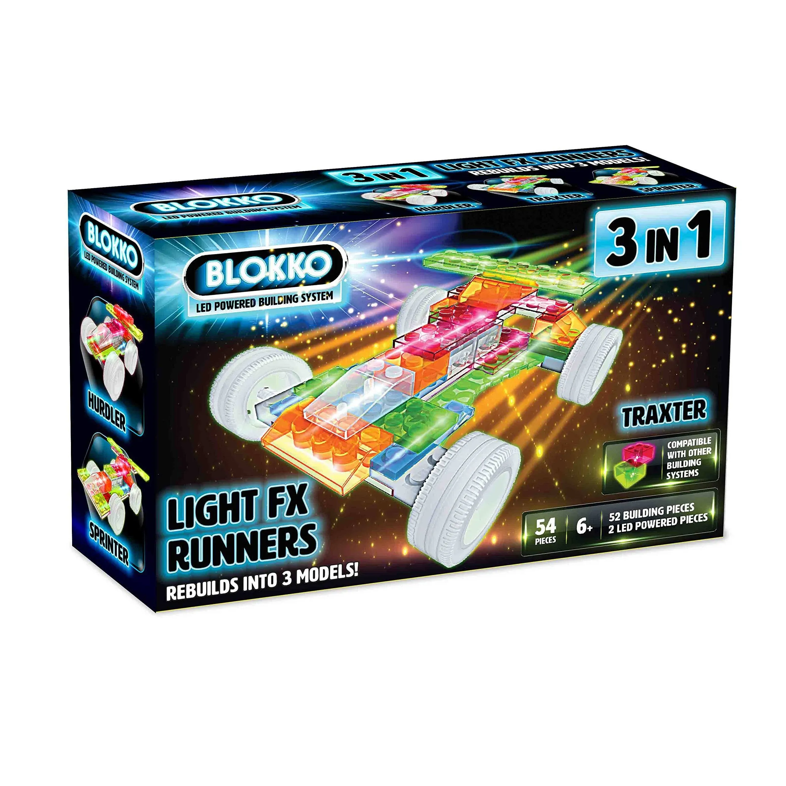 3 in 1 Light Up Race Cars