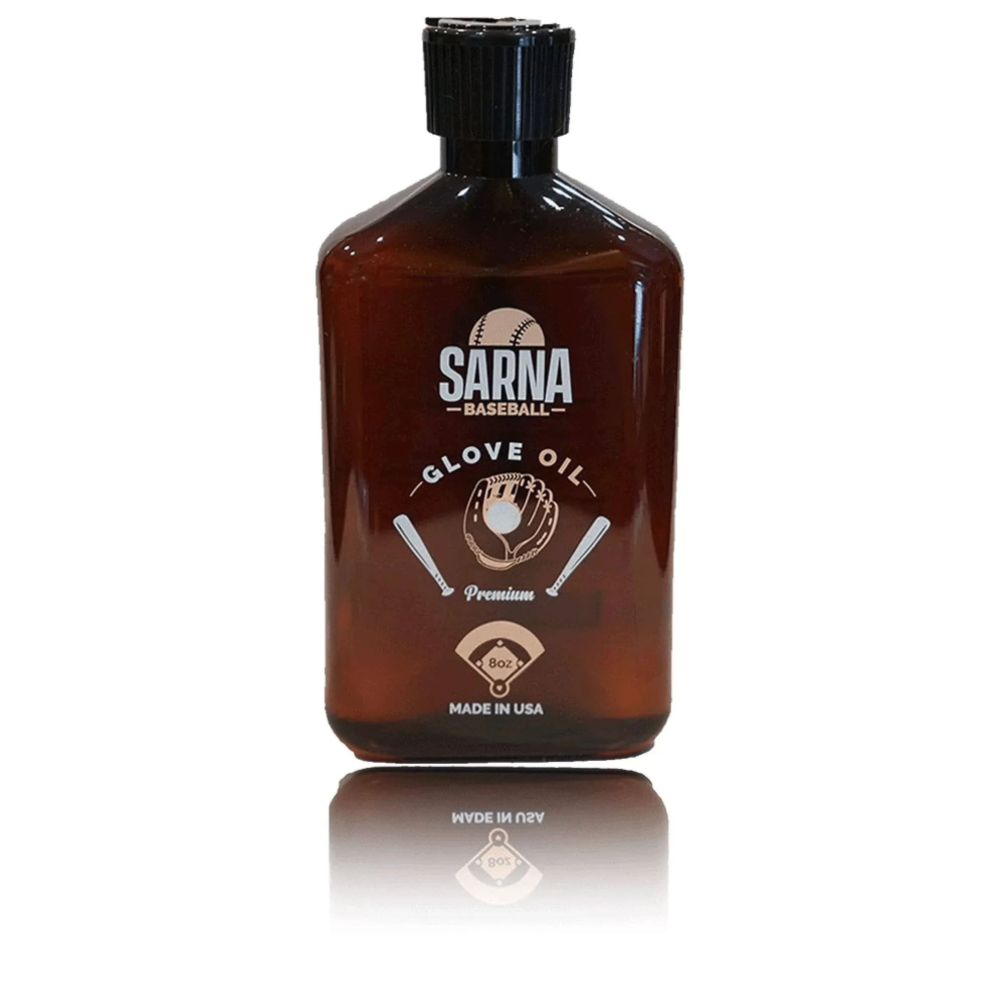 SARNA Baseball Softball Glove Oil - Use on Baseball Gloves, Softball Mitts - Great for Breaking in New Equipment (8.0 oz) - Made in USA