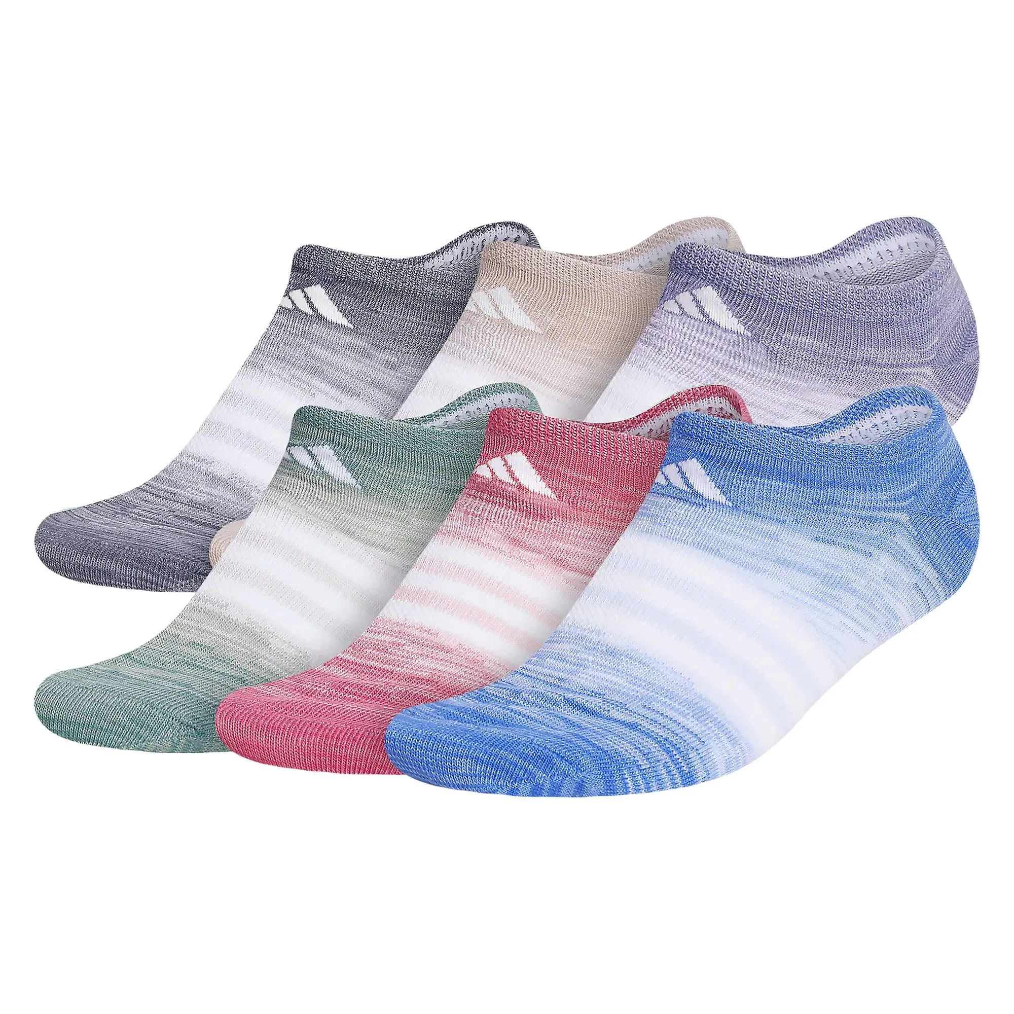 "adidas Women's Superlite Ombre 6-Pack No Show Socks"