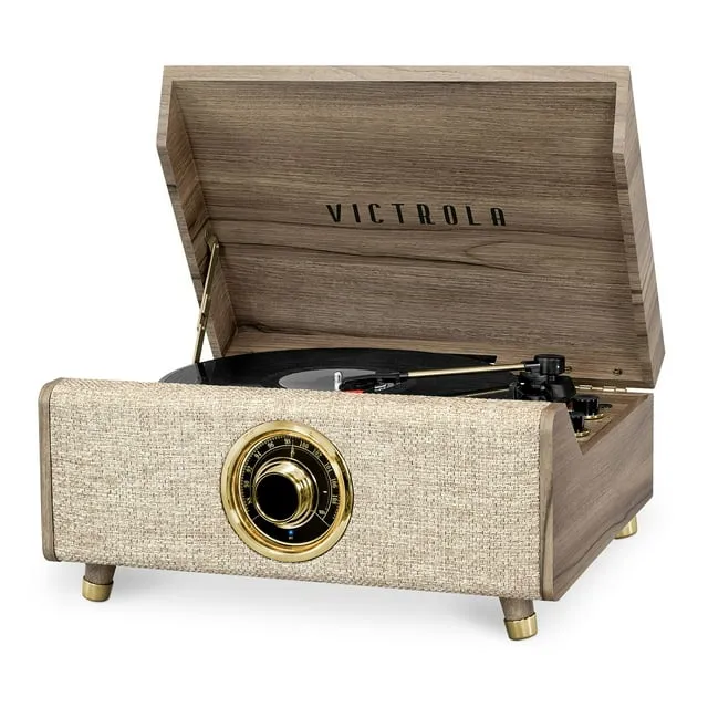 Victrola 4-in-1 Highland Bluetooth Record Player with 3-Speed Turntable with FM Radio