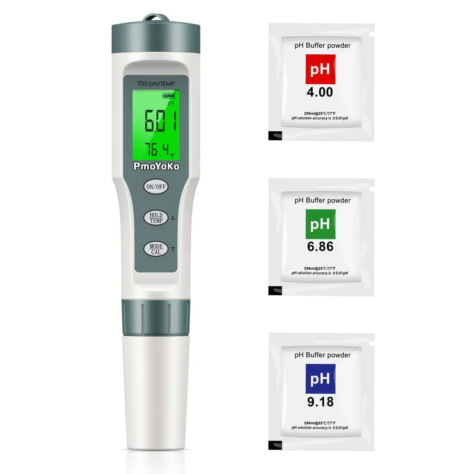 Digital pH/TDS Meter with ATC pH Tester, 3 in 1 0.01 Resolution High Accuracy...