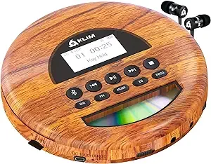  Nomad Wood - New 2024 - Portable CD Player Walkman - Long-Lasting Battery - 