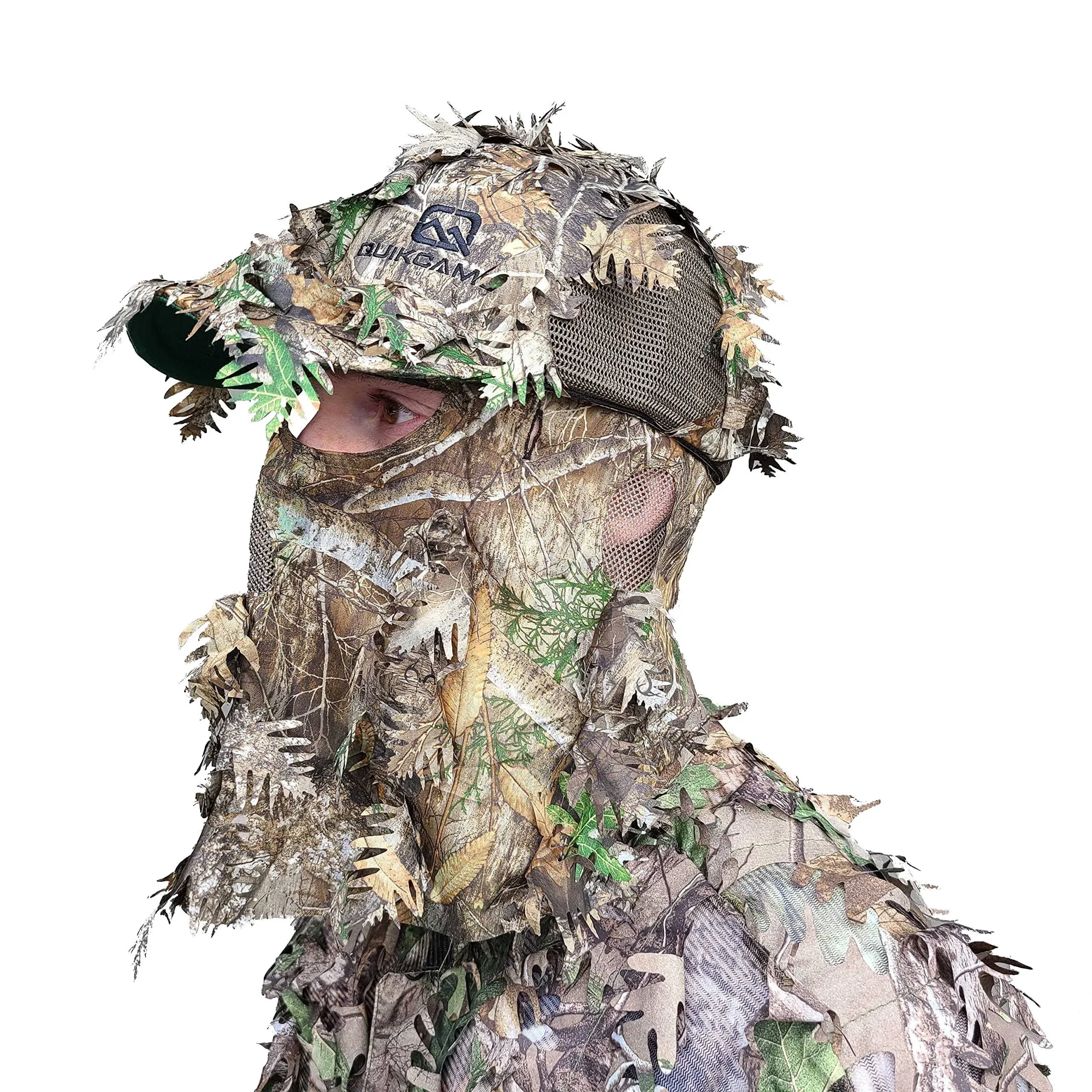 QuikCamo Leafy Face Mask and Hat Realtree Edge