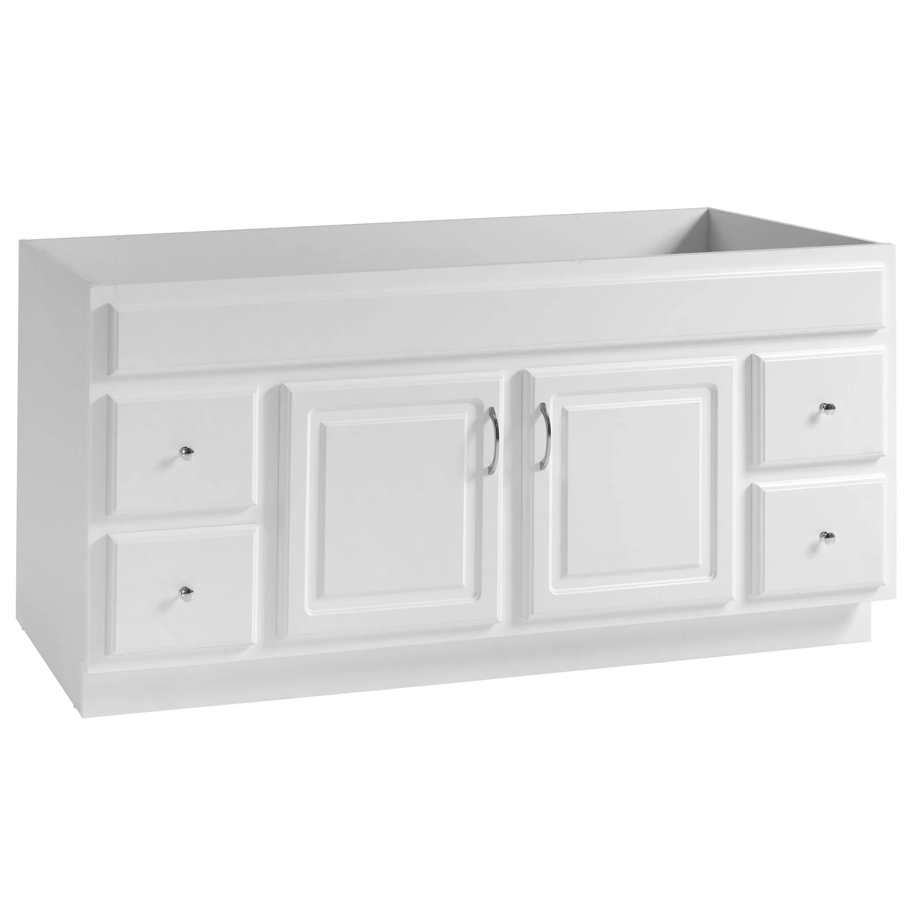 Design House Concord 60 Inch Bathroom Vanity Cabinet, Solid Wood, Fully Assembled, White, 214585