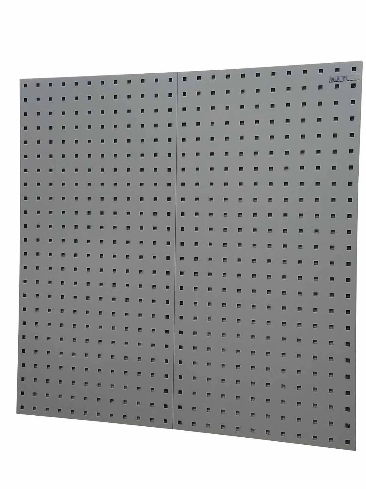 Triton Products (2) 18 in. W x 36 in. H x 9/16 in. D Gray Steel Square Hole ...