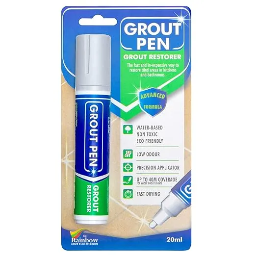 Grout Pen Tile Paint Marker Winter Grey:  Tile Grout Colorant Pen - Wide Tip