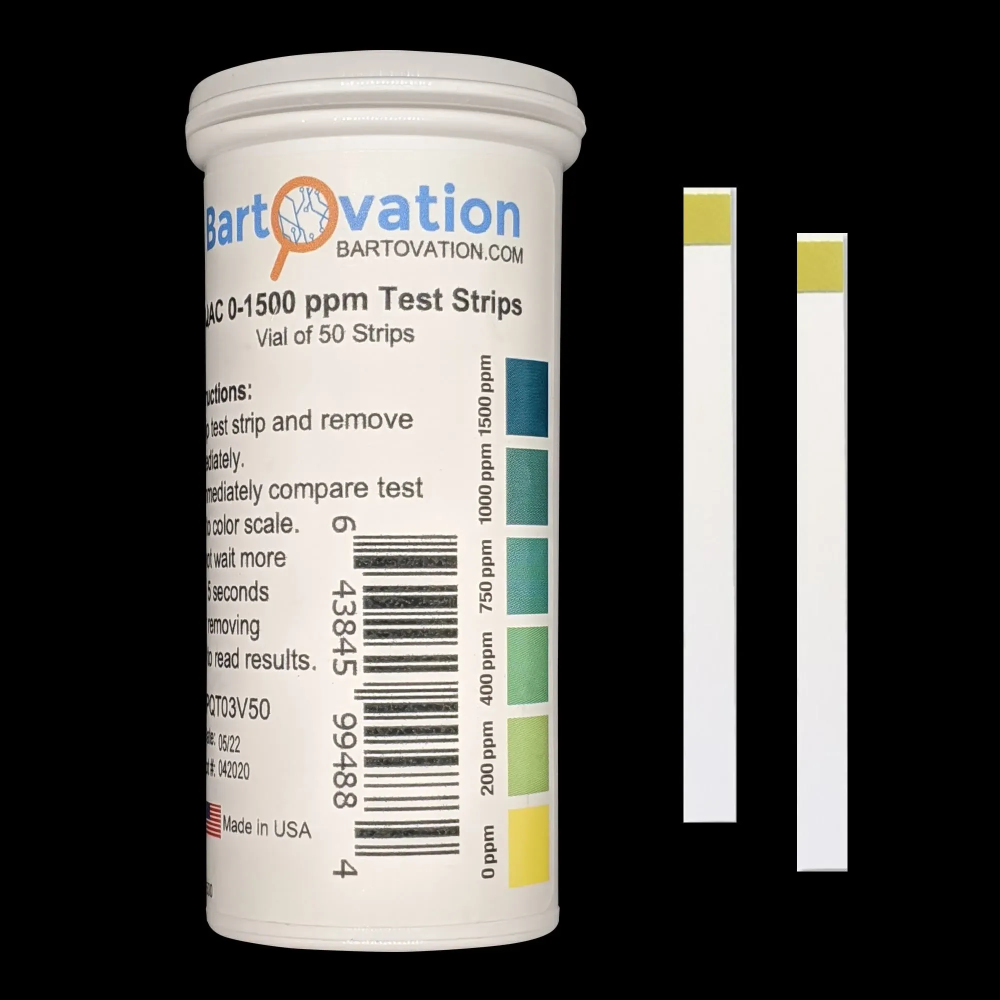 Bartovation Quaternary Ammonium Sanitizer Test Strips